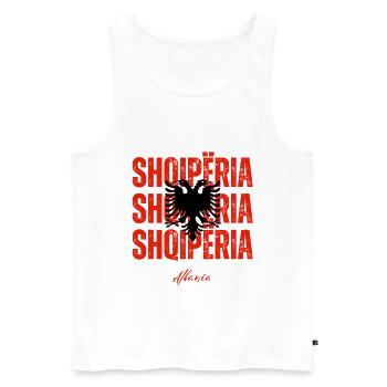 Albanian pride, Albanian flag - Men's Premium Organic Tank Top - white - Front - Michal (187cm)