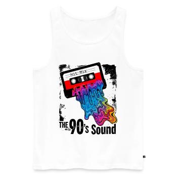 The 90s Sound - Retro Cassette Colorful - Men's Premium Organic Tank Top - white - Front - Michal (187cm)
