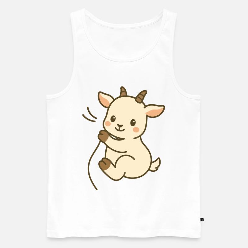 Kuschelzeit mit Zicklein - Männer Premium Bio Tank Top - Weiß