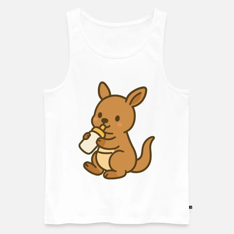 Milchzeit im Beutel - Männer Premium Bio Tank Top - Weiß