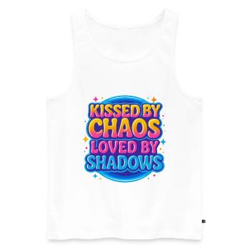 Fantasy Reader Vibes – Kissed by Chaos Design - Débardeur bio Premium Homme - blanc - Devant - Michal (187cm)