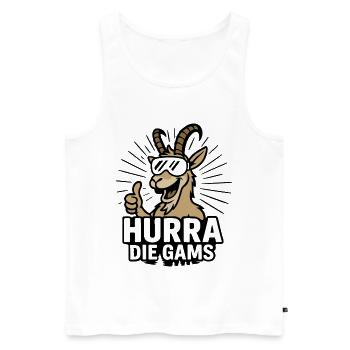hurra die gams apres ski skiurlaub party - Männer Premium Bio Tank Top - Weiß - Vorne - Michal (187cm)
