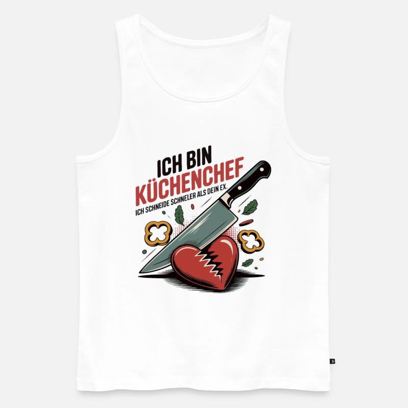 Küchenchef Geschenk - Männer Premium Bio Tank Top - Weiß