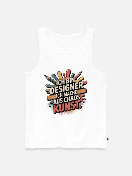 Ich bin ein Designer - Mediengestalter - Männer Premium Bio Tank Top - Weiß