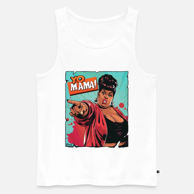 Ermächtigte Mutter Zitat Illustration - Männer Premium Bio Tank Top - Weiß