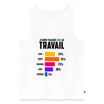 Humor Work Gift For Men - Men's Premium Organic Tank Top - white - Front - Michal (187cm)