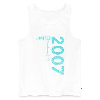 Limited Edition 2007 18th Birthday Gift - Men's Premium Organic Tank Top - white - Front - Michal (187cm)