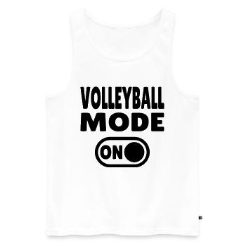 Mode Volleyball activé – le pur plaisir de jouer - Débardeur bio Premium Homme - blanc - Devant - Michal (187cm)