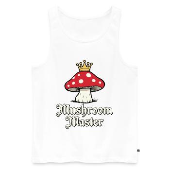 Mushroom Master - Sort de Roi des Champignons - Débardeur bio Premium Homme - blanc - Devant - Michal (187cm)