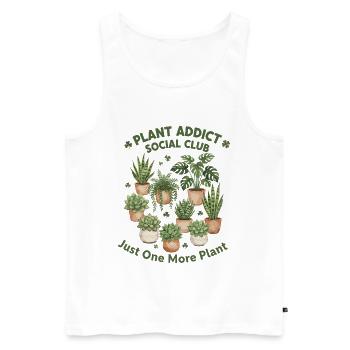 Plant Lovers Social Club Design - Men's Premium Organic Tank Top - white - Front - Michal (187cm)