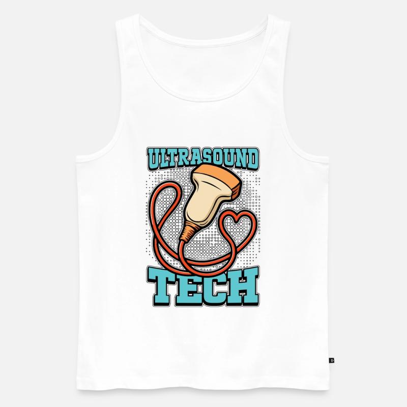 Sonographer Ultrasound Tech Sonography Xray Tech - Männer Premium Bio Tank Top - Weiß