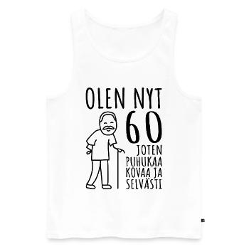 60 Birthday Man 60s I'm 60 Years Old - Men's Premium Organic Tank Top - white - Front - Michal (187cm)