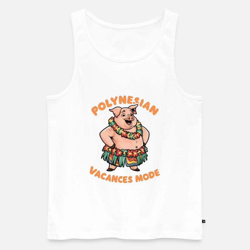 Polynesisch Urlaub Mode Exotisch Tropisch Stil - Männer Premium Bio Tank Top - Weiß