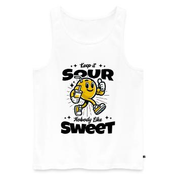 Citrons aigre-doux Citron Fruits Limonade Stand - Débardeur bio Premium Homme - blanc - Devant - AI Model Male 178 light (178cm)