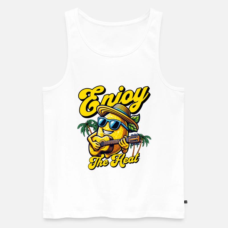 Zitronenlimonade Zitronen Zitrusfrüchte Geschenk - Männer Premium Bio Tank Top - Weiß