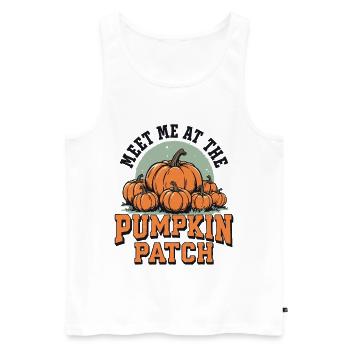 Meet me at the pumpkin patch - Men's Premium Organic Tank Top - white - Front - AI Model Male 178 light (178cm)