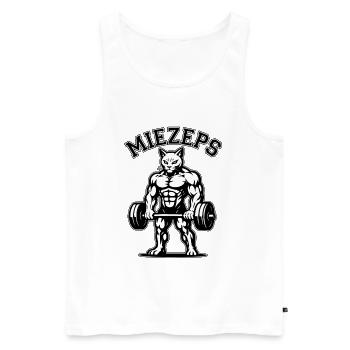 Kitty - Muscles endoloris - Chat - Dire - Débardeur bio Premium Homme - blanc - Devant - Michal (187cm)