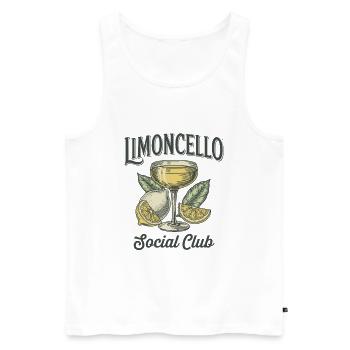 Limoncello Club Vintage - Débardeur bio Premium Homme - blanc - Devant - AI Model Male 178 light (178cm)