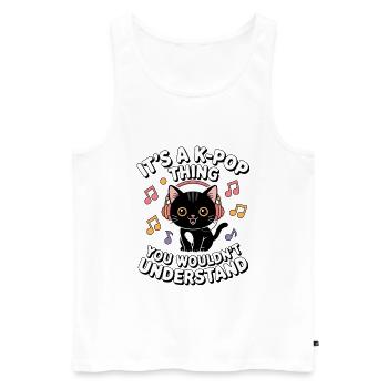 K-Pop Thing Lustig Korea Musik Anime - Männer Premium Bio Tank Top - Weiß - Vorne - Michal (187cm)
