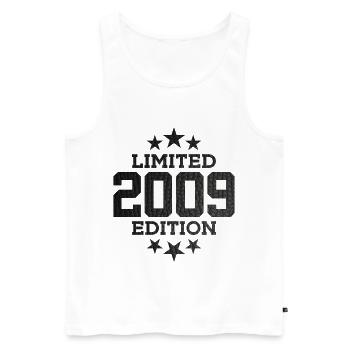 ÉDITION LIMITÉE 2009 17E ANNIVERSAIRE - Débardeur bio Premium Homme - blanc - Devant - Michal (187cm)