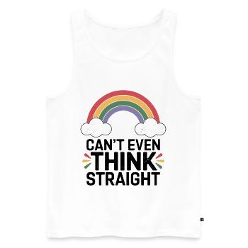 Regenbogen Wolken Jubel - Männer Premium Bio Tank Top - Weiß - Vorne - Michal (187cm)