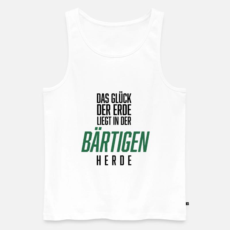 Bart, Bartträger, Lustiger Spruch, Bärtige Herde - Männer Premium Bio Tank Top - Weiß