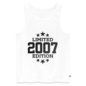 LIMITED EDITION 2007 19TH BIRTHDAY - Men's Premium Organic Tank Top - white - Front - Michal (187cm)