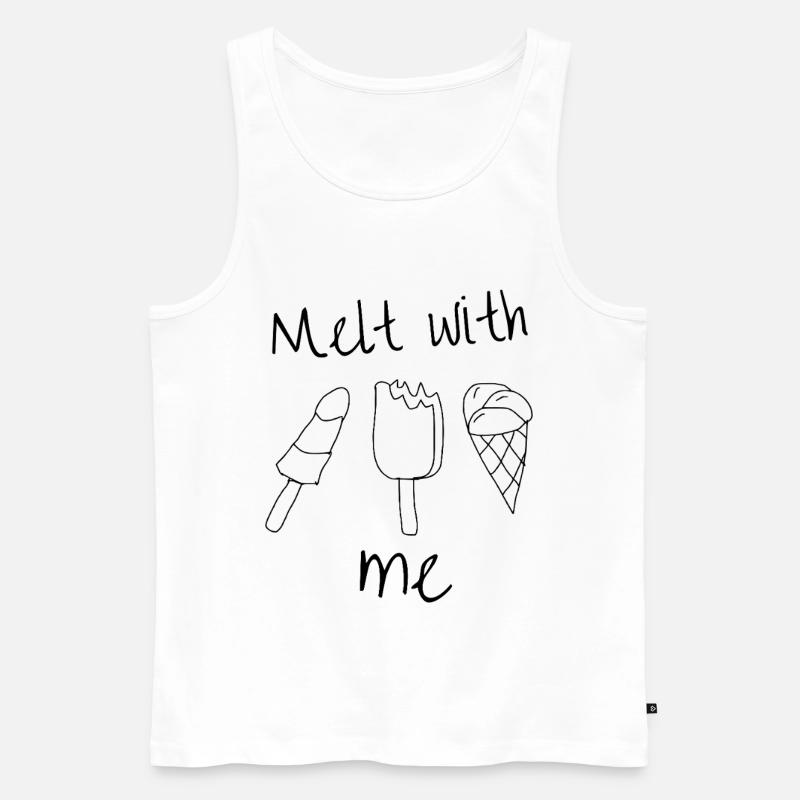 Melt with me | Eiscreme - Männer Premium Bio Tank Top - Weiß