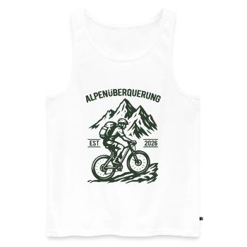 Alpenüberquerung EST 2026 - Fahrrad - Männer Premium Bio Tank Top - Weiß - Vorne - Michal (187cm)