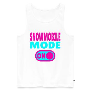 Snowmobile Mode ON - Männer Premium Bio Tank Top - Weiß - Vorne - AI Model Male 178 light (178cm)