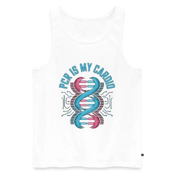 Lab Technician PCR Is My Cardio Laboratory Work - Männer Premium Bio Tank Top - Weiß - Vorne - Michal (187cm)