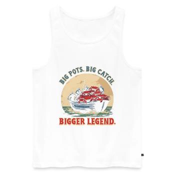Alaska King Crab Big Pots Big Catch - Men's Premium Organic Tank Top - white - Front - AI Model Male 178 light (178cm)