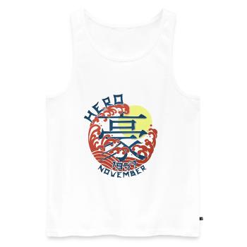 Japan Hero since November 1957 Geburtstaggeschenk - Männer Premium Bio Tank Top - Weiß - Vorne - Michal (187cm)