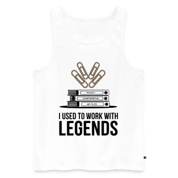 I Used to Work with Legends Farewell Coworker Gift - Men's Premium Organic Tank Top - white - Front - AI Model Male 178 light (178cm)