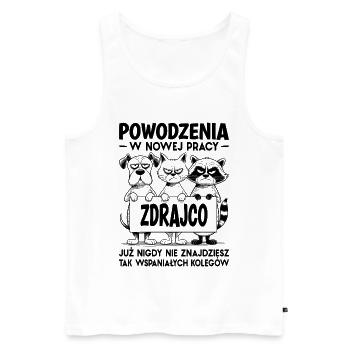 New Job Farewell Farewell Gift Colleague - Men's Premium Organic Tank Top - white - Front - Michal (187cm)