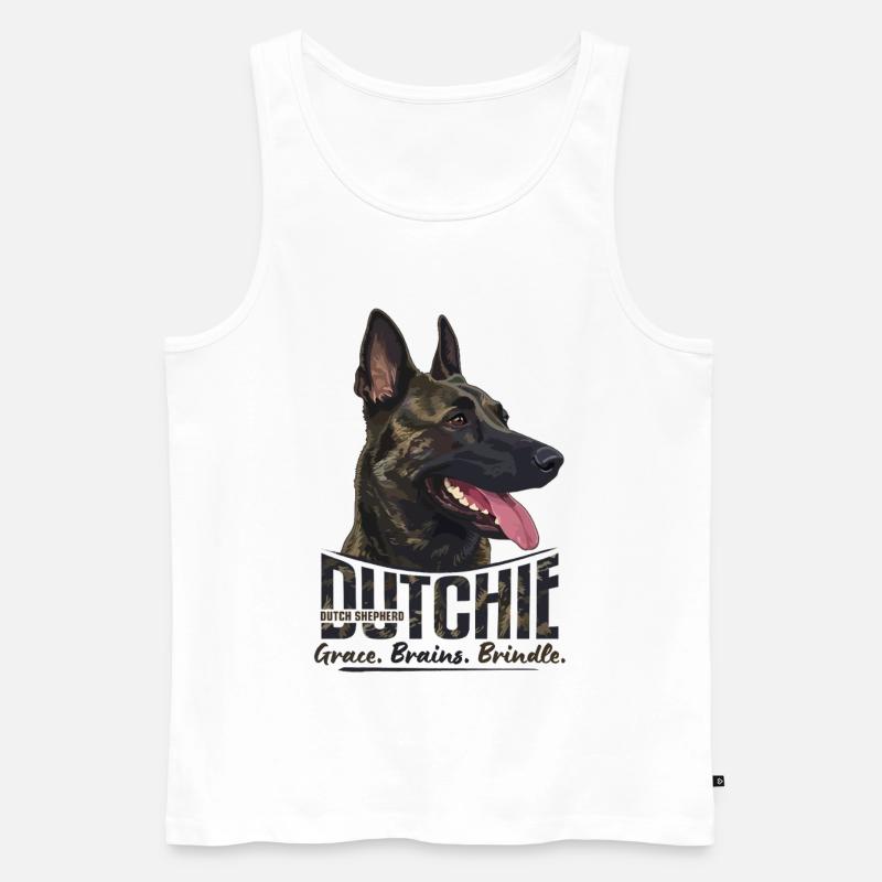 Dutchie - Holländischer Schäferhund - Männer Premium Bio Tank Top - Weiß