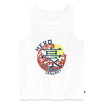 Japan Hero since January 1988 Geburtstaggeschenk - Männer Premium Bio Tank Top - Weiß - Vorne - Michal (187cm)