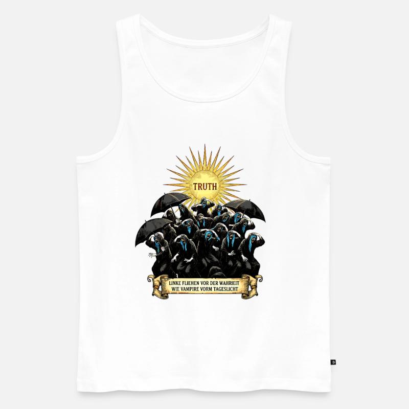 Vampire Meiden Das Licht Satire - Männer Premium Bio Tank Top - Weiß