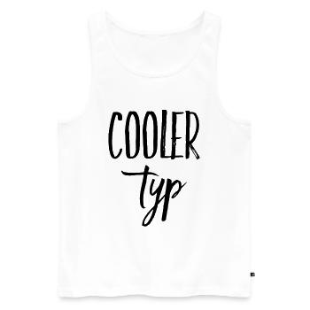 COOLER TYP - Männer Premium Bio Tank Top - Weiß - Vorne - AI Model Male 178 light (178cm)