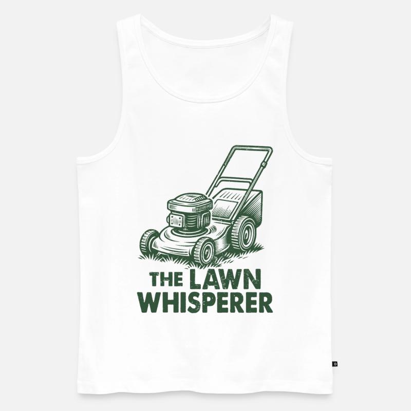 The Lawn Whisperer - Männer Premium Bio Tank Top - Weiß