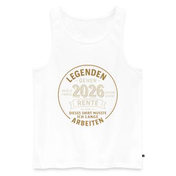 Legends Are Retiring In 2026 Gift Shirt - Men's Premium Organic Tank Top - white - Front - Michal (187cm)