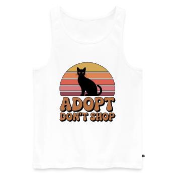Rette Tiere: Adoptiere, Nicht Kaufen - Männer Premium Bio Tank Top - Weiß - Vorne - AI Model Male 178 light (178cm)