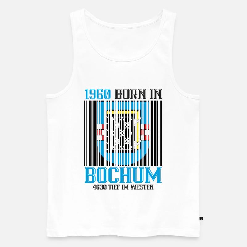 1960 Bochum Schild Emblem - Männer Premium Bio Tank Top - Weiß