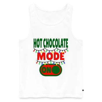 Hot Chocolate Mode ON - Männer Premium Bio Tank Top - Weiß - Vorne - Michal (187cm)