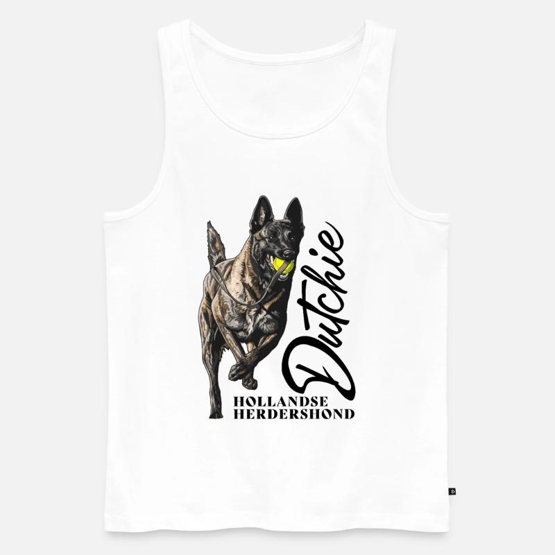 Dutch Shepherd – Dutchie - Männer Premium Bio Tank Top - Weiß
