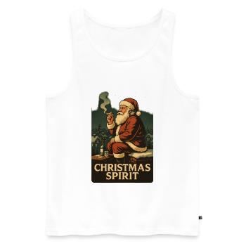 christmas spirit - Débardeur bio Premium Homme - blanc - Devant - Michal (187cm)