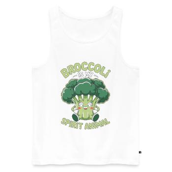 Nutritionist Broccoli Is My Spirit Health Coach - Männer Premium Bio Tank Top - Weiß - Vorne - Michal (187cm)