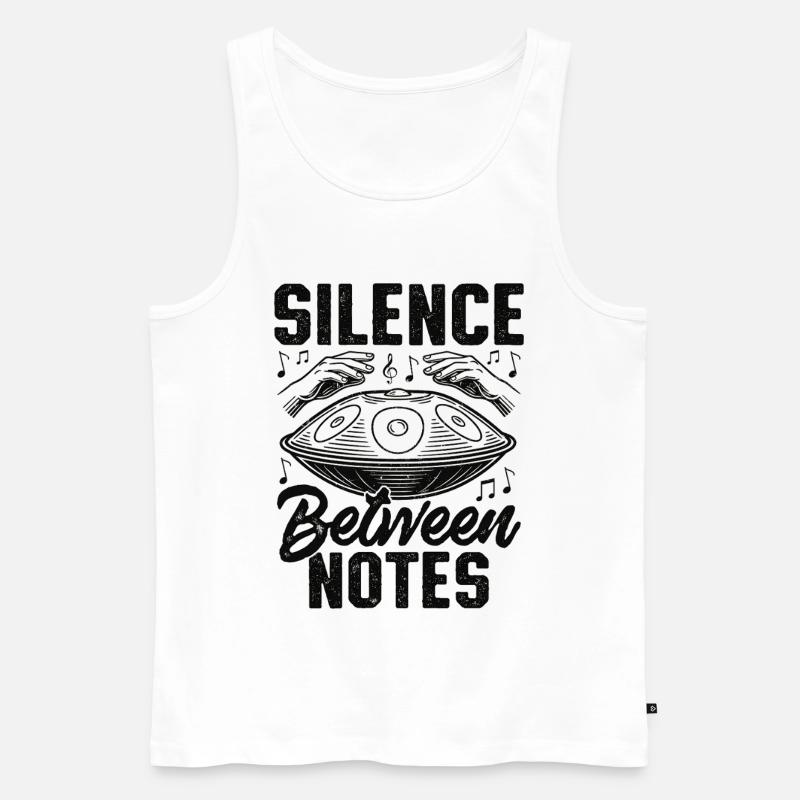 Silence Between Notes - Männer Premium Bio Tank Top - Weiß