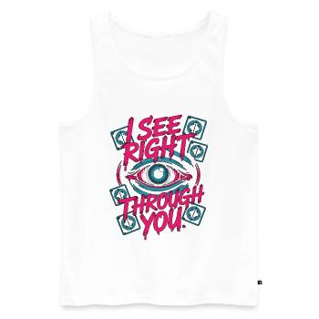 MRI Tech I See Right Through You Radiologist - Männer Premium Bio Tank Top - Weiß - Vorne - Michal (187cm)