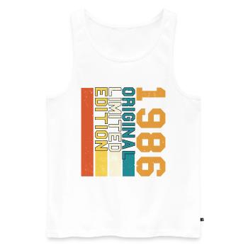 1986 Vintage Birthday Original Retro Gift 86 - Men's Premium Organic Tank Top - white - Front - Michal (187cm)